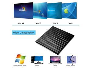 External DVD Drive USB 3.0 Burner, RABMIV CD DVD RW Row Reader Writer Player Portable for PC Mac OS Windows 10 7 8 XP Vista - Black External DVD Drive USB 3.0 Burner, RABMIV CD DVD RW Row Reader Writer Player Portable for PC Mac OS Windows 10 7 8 XP Vista - Black