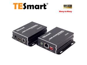 TESmart 400ft HDMI KVM Extender Over TCP/IP Ethernet/Over Single Cat5e/cat6 Cable 1080P with IR Remote (One Sender + One Receiver) TESmart 400ft HDMI KVM Extender Over TCP/IP Ethernet/Over Single Cat5e/cat6 Cable 1080P with IR Remote (One Sender + One Receiver)