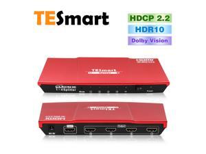 TESmart 1x4 HDMI Splitter 4K@60Hz 4:4:4 (RED) TESmart 1x4 HDMI Splitter 4K@60Hz 4:4:4 (RED)