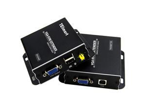 TESmart 1080P 60Hz Long Range 984ft USB VGA KVM Extender Over Cat5e Cat6 Ethernet Cable (up to 984ft/300m, Sender+Receiver) TESmart 1080P 60Hz Long Range 984ft USB VGA KVM Extender Over Cat5e Cat6 Ethernet Cable (up to 984ft/300m, Sender+Receiver)