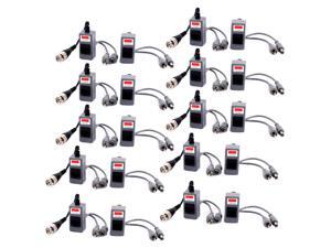 10 Pairs HD Audio Video Power Balun Transmitter BNC DC RJ45 Adapter Transceiver 10 Pairs HD Audio Video Power Balun Transmitter BNC DC RJ45 Adapter Transceiver