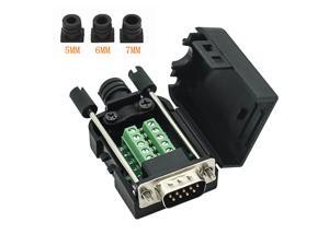 Connector DB9 RS232 D-SUB Male Adapter 9-pin Port Adapter to Terminal Connector Signal Module with case ( Male Connector DB9 5+5 with case A ) Connector DB9 RS232 D-SUB Male Adapter 9-pin Port Adapter to Terminal Connector Signal Module with case ( Male Connector DB9 5+5 with case A )