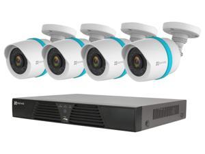 EZVIZ QUAD HD 4MP Outdoor IP PoE Surveillance System, 4 Weatherproof HD Security Cameras, 4 Channel 2TB NVR Storage, 100ft Night Vision, Customizable Motion Detection, ONVIF Compliant EZVIZ QUAD HD 4MP Outdoor IP PoE Surveillance System, 4 Weatherproof HD Security Cameras, 4 Channel 2TB NVR Storage, 100ft Night Vision, Customizable Motion Detection, ONVIF Compliant