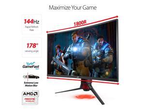 ASUS ROG Strix XG32VQ 31.5” Curved WQHD 1440p 144Hz DP HDMI Eye Care FreeSync/Adaptive Sync Gaming Monitor ASUS ROG Strix XG32VQ 31.5” Curved WQHD 1440p 144Hz DP HDMI Eye Care FreeSync/Adaptive Sync Gaming Monitor