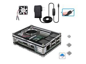 Werleo Raspberry Pi 3 B+ Case with Fan Cooling and 3× Heat-Sinks 5V 2.5A Power Supply with On Off Switch Cable for RPi 3 B+ / 3B / 2b Werleo Raspberry Pi 3 B+ Case with Fan Cooling and 3× Heat-Sinks 5V 2.5A Power Supply with On Off Switch Cable for RPi 3 B+ / 3B / 2b