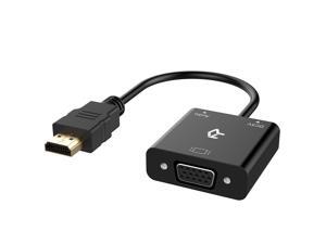 Rankie HDMI to VGA Adapter with 3.5mm Audio Port Black Rankie HDMI to VGA Adapter with 3.5mm Audio Port Black