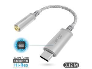 PENGO USB-C to 3.5mm Digital Audio Adapter, Hi-Res Audio 192kHz, 24bit, DAC Digital to Analog Converter, Support Volume Control, Support Type C Mobile Phones Like S9, Pixel, Etc (Silver) PENGO USB-C to 3.5mm Digital Audio Adapter, Hi-Res Audio 192kHz, 24bit, DAC Digital to Analog Converter, Support Volume Control, Support Type C Mobile Phones Like S9, Pixel, Etc (Silver)