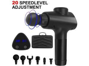Handheld Percussion Massage Gun, Cordless Deep Tissue Massager, Quiet Portable Massaging Gun with 6 Replaceable Heads, LCD Screen and Carrying Case for Athletes Pain Relief and Muscle Recover Handheld Percussion Massage Gun, Cordless Deep Tissue Massager, Quiet Portable Massaging Gun with 6 Replaceable Heads, LCD Screen and Carrying Case for Athletes Pain Relief and Muscle Recover