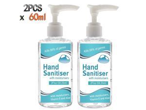 2pcs x 60ml Antibacterial Moisturizing Portable Hand Sanitizer Amino Acid No-wash Bacteriostatic Disinfectant Hand Washing Gel 2pcs x 60ml Antibacterial Moisturizing Portable Hand Sanitizer Amino Acid No-wash Bacteriostatic Disinfectant Hand Washing Gel