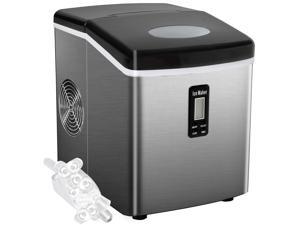 Tavata Portable Automatic Stainless Ice Maker Machine for Countertop, 9 Ice Cubes Ready in 6 Minutes,Makes 33 lbs of Ice per 24 Hours,with See-through Lid and LED Lights (High-end Stainless) Tavata Portable Automatic Stainless Ice Maker Machine for Countertop, 9 Ice Cubes Ready in 6 Minutes,Makes 33 lbs of Ice per 24 Hours,with See-through Lid and LED Lights (High-end Stainless)