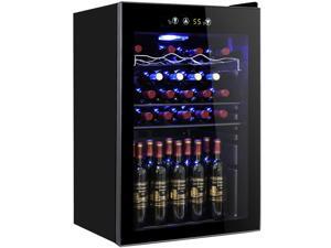 Tavata Wine Cooler- 24 Bottle Freestanding Single Zone Fridge and Cellar Chiller for Red and White Wine, Quiet Wine Refrigerator with UV Protection Glass Door,Compressor Refrigeration for Counter Top Tavata Wine Cooler- 24 Bottle Freestanding Single Zone Fridge and Cellar Chiller for Red and White Wine, Quiet Wine Refrigerator with UV Protection Glass Door,Compressor Refrigeration for Counter Top