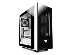 iBUYPOWER Snowblind Element Gaming Case - Black/White with LCD Side Panel - Case Only iBUYPOWER Snowblind Element Gaming Case - Black/White with LCD Side Panel - Case Only