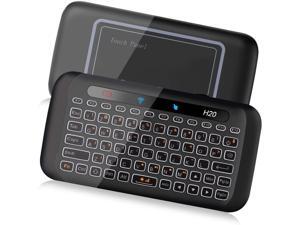 STANSTAR 2.4Ghz H20 Mini Wireless Keyboard and Touchpad Mouse Combo,7 Colors Adjustable, Rechargeable Auto-Rotation of Touch Panel Handheld Remote Control for Android TV Box, Projector, IPTV, HTPC, PC STANSTAR 2.4Ghz H20 Mini Wireless Keyboard and Touchpad Mouse Combo,7 Colors Adjustable, Rechargeable Auto-Rotation of Touch Panel Handheld Remote Control for Android TV Box, Projector, IPTV, HTPC, PC