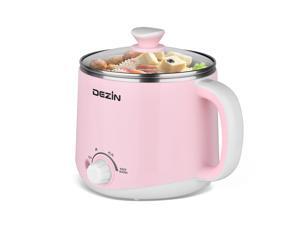 Dezin Electric Hot Pot, Rapid Noodles Cooker, Stainless Steel Mini Pot 1.6 Liter, Perfect for Ramen, Egg, Pasta, Dumpling, Soup, Porridge, Oatmeal with Temperature Control and Keep Warm Function, Pink Dezin Electric Hot Pot, Rapid Noodles Cooker, Stainless Steel Mini Pot 1.6 Liter, Perfect for Ramen, Egg, Pasta, Dumpling, Soup, Porridge, Oatmeal with Temperature Control and Keep Warm Function, Pink