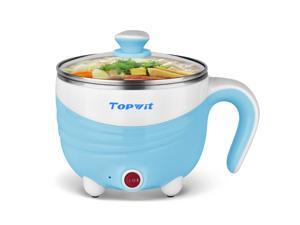 Topwit Electric Hot Pot 1.5L, Rapid Noodles Cooker, Mini Pot, Cook Perfect for Ramen, Egg, Pasta, Dumplings, Soup, Porridge, Oatmeal, Blue - A Must Have Cooker For Student Topwit Electric Hot Pot 1.5L, Rapid Noodles Cooker, Mini Pot, Cook Perfect for Ramen, Egg, Pasta, Dumplings, Soup, Porridge, Oatmeal, Blue - A Must Have Cooker For Student