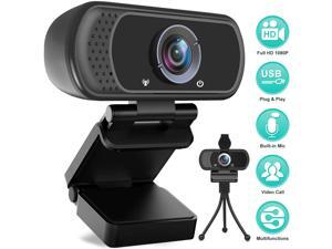 HD Webcam 1080P with Microphone, PC Laptop Desktop USB Webcams, Pro Streaming Computer Camera for Video Calling, Recording, Conferencing, Gaming, 110-Degree Widescreen Web Camera with Rotatable Clip HD Webcam 1080P with Microphone, PC Laptop Desktop USB Webcams, Pro Streaming Computer Camera for Video Calling, Recording, Conferencing, Gaming, 110-Degree Widescreen Web Camera with Rotatable Clip