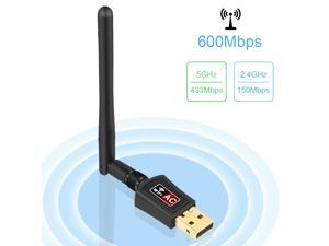 Long Range AC600 USB WiFi Adapter, 802.11AC 600Mbps Wireless Network Adapter Dual Band 2.4G/150Mbps + 5G/433Mbps, External Antenna for Windows 10 / 8.1 / 8 / 7 / XP /Vista, MAC OS Long Range AC600 USB WiFi Adapter, 802.11AC 600Mbps Wireless Network Adapter Dual Band 2.4G/150Mbps + 5G/433Mbps, External Antenna for Windows 10 / 8.1 / 8 / 7 / XP /Vista, MAC OS