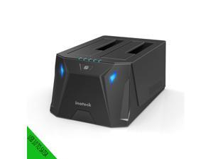 HDD Dock, USB 3.0 to SATA Dual Bay Hard Drive Docking Station in Gamer Style with Smart LED Offline Clone Function for 2.5/ 3.5 Inch SATA I/II/III HDD and SSD, Support UASP and 2 X 8 TB Drives, Black HDD Dock, USB 3.0 to SATA Dual Bay Hard Drive Docking Station in Gamer Style with Smart LED Offline Clone Function for 2.5/ 3.5 Inch SATA I/II/III HDD and SSD, Support UASP and 2 X 8 TB Drives, Black