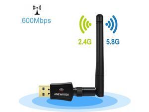 WIFI Adapter, 600Mbps Dual Band (2.4G/150Mbps+5G/433Mbps) Wireless USB Wifi Adapter, External Powerful Antenna, 802.11 N/G/B Network Lan Card For Windows XP/Vista/7/8/8.1/10 (32/64bits) MAC OS WIFI Adapter, 600Mbps Dual Band (2.4G/150Mbps+5G/433Mbps) Wireless USB Wifi Adapter, External Powerful Antenna, 802.11 N/G/B Network Lan Card For Windows XP/Vista/7/8/8.1/10 (32/64bits) MAC OS