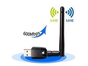 AC600 USB WIFI Adapter, 600Mbps Dual Band (2.4G/150Mbps+5G/433Mbps) Wireless USB WiFi Adapter,802.11N/G/B Antenna Network LAN Card for Windows XP/Vista/7/8/8.1/10 (32/64bits) MAC OS AC600 USB WIFI Adapter, 600Mbps Dual Band (2.4G/150Mbps+5G/433Mbps) Wireless USB WiFi Adapter,802.11N/G/B Antenna Network LAN Card for Windows XP/Vista/7/8/8.1/10 (32/64bits) MAC OS
