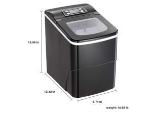 AGLUCKY Countertop Ice Maker Machine,Portable Automatic Ice Maker, Ice Cubes Ready in 6 Mins,1.5lbs Ice Storage,26lbs/24h,with Ice Scoop,Basket,See-through Lid,Lcd Display,Self-clean Function AGLUCKY Countertop Ice Maker Machine,Portable Automatic Ice Maker, Ice Cubes Ready in 6 Mins,1.5lbs Ice Storage,26lbs/24h,with Ice Scoop,Basket,See-through Lid,Lcd Display,Self-clean Function