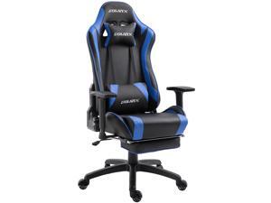 Dowinx Gaming Chair Ergonomic Racing Style Recliner with Massage Lumbar Support, Office Armchair for Computer PU Leather E-Sports Gamer Chairs with Retractable Footrest (Black&Blue) Dowinx Gaming Chair Ergonomic Racing Style Recliner with Massage Lumbar Support, Office Armchair for Computer PU Leather E-Sports Gamer Chairs with Retractable Footrest (Black&Blue)
