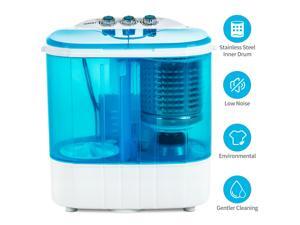 10 LBS Portable Mini Wash Machine Compact Twin Tub Washer Spinning & Dryer Blue 10 LBS Portable Mini Wash Machine Compact Twin Tub Washer Spinning & Dryer Blue
