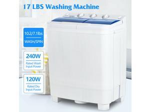 17LBS Portable Mini Compact Washing Machine Twin Tub Laundry Washer Spiner Dryer 17LBS Portable Mini Compact Washing Machine Twin Tub Laundry Washer Spiner Dryer