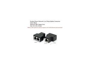RJ45 Splitter Connectors, 1 to 2 Ways Ethernet cables interface RJ-45 Socket Adapter 8P8C HUB Network LAN Internet PC laptop router cable Coupler contact Modular plug For Cat5 Cat5e Cat6 Cat7 RJ45 Splitter Connectors, 1 to 2 Ways Ethernet cables interface RJ-45 Socket Adapter 8P8C HUB Network LAN Internet PC laptop router cable Coupler contact Modular plug For Cat5 Cat5e Cat6 Cat7
