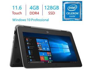 HP Business ProBook x360 11 G3 EE 11.6-inch Touchscreen 2-in-1 Laptop PC, Intel Quad Core Celeron N4100 Up to 2.4GHz, 4GB RAM SDRAM 128GB SSD, USB Type C, HDMI, Webcam, Bluetooth, Windows 10 Pro HP Business ProBook x360 11 G3 EE 11.6-inch Touchscreen 2-in-1 Laptop PC, Intel Quad Core Celeron N4100 Up to 2.4GHz, 4GB RAM SDRAM 128GB SSD, USB Type C, HDMI, Webcam, Bluetooth, Windows 10 Pro