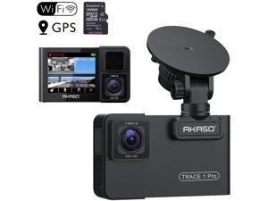 AKASO Trace 1 Pro Dual Lens Car Dash Camera, 2K Dash Cam WiFi with Phone App External GPS Front and Inside Lens with Sony STARVIS Dual Record 1080p30 340° Coverage Included 32GB Card Fatigue Reminder AKASO Trace 1 Pro Dual Lens Car Dash Camera, 2K Dash Cam WiFi with Phone App External GPS Front and Inside Lens with Sony STARVIS Dual Record 1080p30 340° Coverage Included 32GB Card Fatigue Reminder