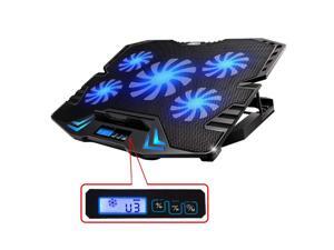 TopMate C5 12-15.6 inch Gaming Laptop Cooler, Five Quite Fans and LCD Screen,2500RPM Strong Wind Speed Designed for Gamers and Office TopMate C5 12-15.6 inch Gaming Laptop Cooler, Five Quite Fans and LCD Screen,2500RPM Strong Wind Speed Designed for Gamers and Office