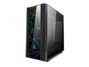 Segotep Phoenix ATX Black Mid Tower PC Gaming Computer Case USB 3.0 Ports with Tempered Glass & RGB Front Panel Segotep Phoenix ATX Black Mid Tower PC Gaming Computer Case USB 3.0 Ports with Tempered Glass & RGB Front Panel