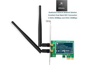 FebSmart Wireless Dual Band N600 (2.4GHz 300Mbps or 5GHz 300Mbps) PCI Express Wi-Fi Adapter for Windows XP 7 8 8.1 10 Server System (32/64bit) Desktop PCs-2-Stream MIMO PCIE Wi-Fi Card (FS-N600) FebSmart Wireless Dual Band N600 (2.4GHz 300Mbps or 5GHz 300Mbps) PCI Express Wi-Fi Adapter for Windows XP 7 8 8.1 10 Server System (32/64bit) Desktop PCs-2-Stream MIMO PCIE Wi-Fi Card (FS-N600)