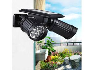 Solar Lights Outdoor, LED Solar Security Lights with Human Body Sensor & Light Control, Dual Head Spotlights Lights Outdoor for Front Door Yard Garden Garage Patio Deck Solar Lights Outdoor, LED Solar Security Lights with Human Body Sensor & Light Control, Dual Head Spotlights Lights Outdoor for Front Door Yard Garden Garage Patio Deck
