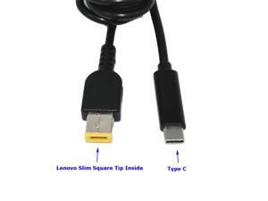 USB-C Type C to Lenovo Laptops Slim Square Connector Plug Converter Cable DC Tip Jack USB-C Type C to Lenovo Laptops Slim Square Connector Plug Converter Cable DC Tip Jack