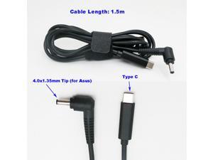 USB-C Type C to DC Tip 4.0mm 1.35mm Power Cable Cord For Asus Zenbook Vivobook laptops USB-C Type C to DC Tip 4.0mm 1.35mm Power Cable Cord For Asus Zenbook Vivobook laptops