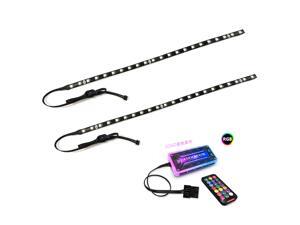 Universal 40cm Magnetic RGB Lighting Strip Two Light Strip for Computer Cases With Remote Control Universal 40cm Magnetic RGB Lighting Strip Two Light Strip for Computer Cases With Remote Control