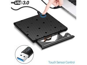 USB 3.0 Touch Control External Drive DVD-ROM CD-RW DVD-RW Burner Player Portable Reader Slim for Windows XP/7/8/10 Laptop MAC OS USB 3.0 Touch Control External Drive DVD-ROM CD-RW DVD-RW Burner Player Portable Reader Slim for Windows XP/7/8/10 Laptop MAC OS