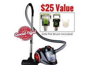 Ovente Bagless Canister Cyclonic Vacuum with HEPA Filter, Comes with Pet/Sofa Brush, Telescopic Wand, Combination Bristle Brush/Crevice Nozzle and Retractable Cord, Featherlite, Corded (ST2010) Ovente Bagless Canister Cyclonic Vacuum with HEPA Filter, Comes with Pet/Sofa Brush, Telescopic Wand, Combination Bristle Brush/Crevice Nozzle and Retractable Cord, Featherlite, Corded (ST2010)