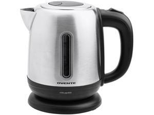 Ovente Electric Stainless Steel Kettle 1.7 Liter with One Touch Open Lid, 1100 Watts Fast Heating & Concealed Element, Portable and Compact, Auto Shutoff and Boil Dry Protection, Silver (KS27S) Ovente Electric Stainless Steel Kettle 1.7 Liter with One Touch Open Lid, 1100 Watts Fast Heating & Concealed Element, Portable and Compact, Auto Shutoff and Boil Dry Protection, Silver (KS27S)