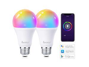 Smart LED Light Bulb, Alexa Light Bulbs WiFi Dimmable Work with Google Home/Smart Life APP, Avatar Controls RGBW Color Changing Lights, No Hub Required (910LM E26 A19 8W=70W Equivalent) Smart LED Light Bulb, Alexa Light Bulbs WiFi Dimmable Work with Google Home/Smart Life APP, Avatar Controls RGBW Color Changing Lights, No Hub Required (910LM E26 A19 8W=70W Equivalent)