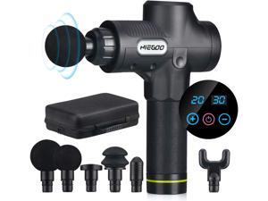 Massage Gun for Pain Relief, Handheld Body Massage 20 Speed with 6 heads, LCD Screen Massage Gun for Pain Relief, Handheld Body Massage 20 Speed with 6 heads, LCD Screen