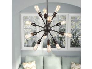 Caserta Vintage Satellite Starburst Ceiling Pendant with 12-Lights Metal Sputnik Chandeliers Hanging Lighting Caserta Vintage Satellite Starburst Ceiling Pendant with 12-Lights Metal Sputnik Chandeliers Hanging Lighting