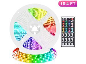 LED Strip Lights, 16.4ft RGB LED Light Strip 5050 LED Tape Lights, Color Changing LED Strip Lights with Remote for Home Lighting Kitchen Bed Flexible Strip Lights for Bar Home Decoration LED Strip Lights, 16.4ft RGB LED Light Strip 5050 LED Tape Lights, Color Changing LED Strip Lights with Remote for Home Lighting Kitchen Bed Flexible Strip Lights for Bar Home Decoration