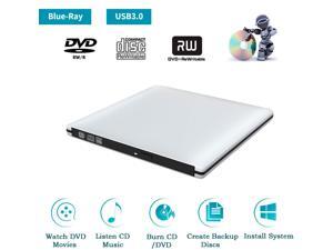 TROPRO External 3D Blu ray CD DVD Drive, Portable USB 3.0 Blue-ray CD/DVD+/-RW Burner Player Writer Reader Rewriter for PC Netbook Laptop Desktop with Mac OS Windows XP/7/8/10 Silver TROPRO External 3D Blu ray CD DVD Drive, Portable USB 3.0 Blue-ray CD/DVD+/-RW Burner Player Writer Reader Rewriter for PC Netbook Laptop Desktop with Mac OS Windows XP/7/8/10 Silver