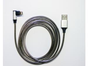 Cords of Steel 2 in 1 Fast Charging Cable, Lightning and Micro-USB Right Angle Tip Cords of Steel 2 in 1 Fast Charging Cable, Lightning and Micro-USB Right Angle Tip