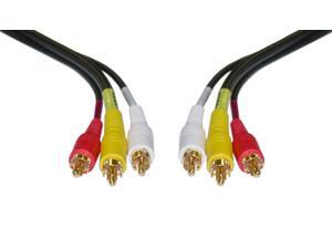 Offex Stereo/VCR RCA Cable, 2 RCA (Audio) + RCA RG59 Video, Gold-plated Connectors, 25 foot Offex Stereo/VCR RCA Cable, 2 RCA (Audio) + RCA RG59 Video, Gold-plated Connectors, 25 foot