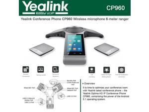 Yealink CP960 Conference Wireless microphone Pairing via USB and Bluetooth Without Microphones Yealink CP960 Conference Wireless microphone Pairing via USB and Bluetooth Without Microphones