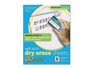 Dry-Erase Sheets Adhesive 8-1/2"x11" 5SH/PK White Dry-Erase Sheets Adhesive 8-1/2"x11" 5SH/PK White